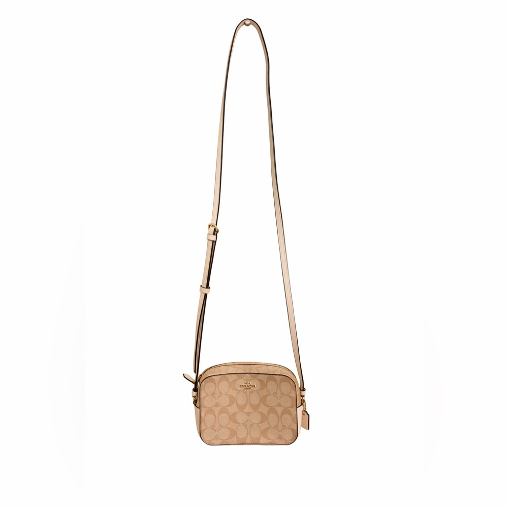 Coach Signature Beige Crossbody Bag